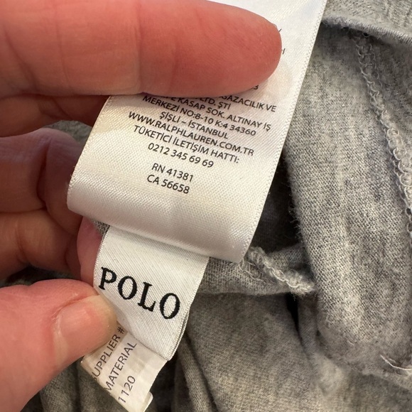 Polo Ralph Lauren Big Pony 3 Pullover Crewneck Cotton Grey Tee / Medium - Picture 8 of 8